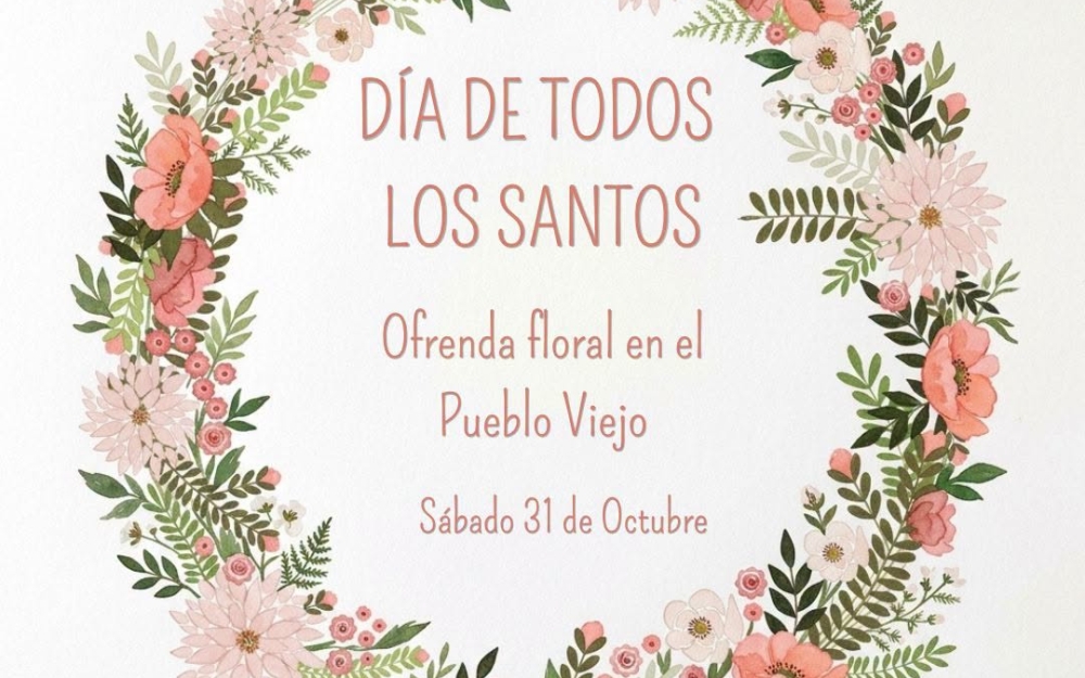 OFRENDA FLORAL EN EL VIEJO CEMENTERIO