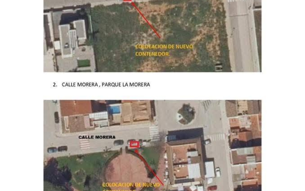 OBRAS PARA INSTALAR NUEVOS CONTENEDORES DE RECICLAJE 