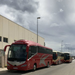 Autobuses de los alumnos de la UPV Polígono Loriguilla